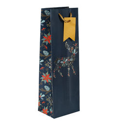 Цена за 12 шт. Пакет подарочный 12х36х9см под бутылку / 9069 /уп 12/600/Новый год - Галеонтрейд фото 8