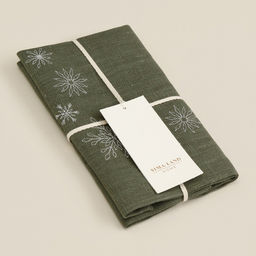 Набор сервировочных салфеток с вышивкой SL HOME New Year 40×40 см-2 шт., лен 100%, 265 г/м²