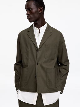 Blazer relajado de algod?n y lino - H&m фото 6