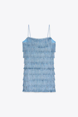 FRINGED SHORT DRESS - Zara фото 5