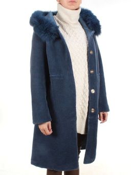 1911 DK. BLUE Дубленка женская зимняя SHARK WARSHIP (60% кашемир, 40% вискоза) - Fashion фото 10