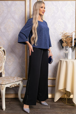 Брюки палаццо Полианна (черные) Б14829-8М