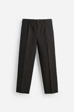 COTTON/WOOL PLEATED TROUSERS - Zara фото 17