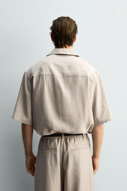 CAMISA FLUIDA RELAXED FIT / Gris / Tostado - Zara фото 3