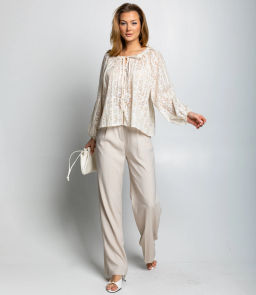 Блуза #КТ197 (1), кремовый - Dommod фото 4