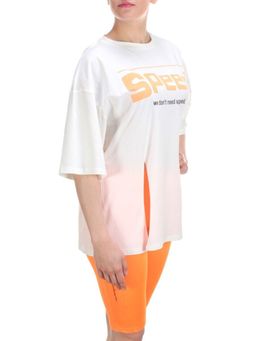 KD-795 WHITE/ORANGE Костюм-двойка женский 7986 TREND