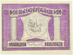 Банкнота 50 геллеров 1920 года Австрия община Трайзен (Нотгельд)