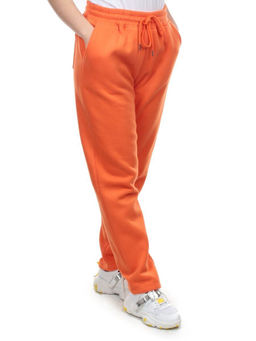 M055 ORANGE Брюки спортивные женские на флисе (100% хлопок) 7986