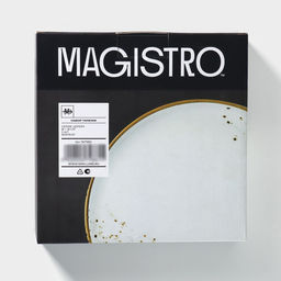 Набор тарелок десертных Magistro «Церера», 2 шт., d=18 см, фарфор, белые