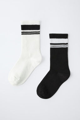 PACK OF TWO STRIPED SOCKS - Zara фото 3