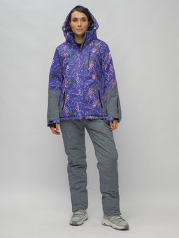 Горнолыжный костюм женский фиолетового цвета 02216F - Chunmai фото 6