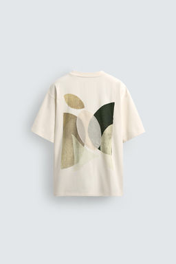 CAMISETA TEXTO PARCHES COMBINADOS / Blanco roto - Zara фото 8