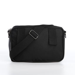 Сумка мужская через плечо, Sacvoyage на молнии, 3 наружных кармана, 20×8×13 см, чёрная