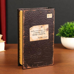 Шкатулка книга-сейф «Воля к власти», дерево, с замком, 21×14.5×5 см