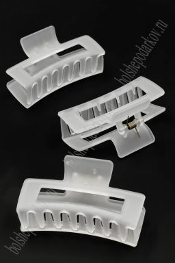 Крабики для волос матовые 8,5*4,5 см (12 шт) SF-7980, прозрачный