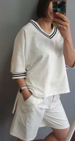 95% хлопок, 5% лайкра. Костюм цвет молочный - Knitka wear фото 4