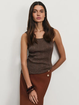 Майка из вискозы с люрексом / Zarina  фото 7