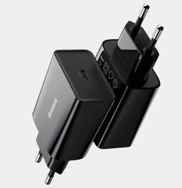 Сетевое зарядное устройство Адаптер Блок питания Baseus PD Type-C USB-C Speed mini 1C 20W черный CCFS-SN01