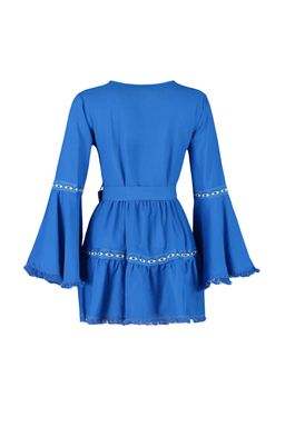 Trendyolmilla Beyaz Dokuma %100 Pamuk Serit Aksesuarl? Mini Plaj Elbisesi TBESS21EL1253 фото 12