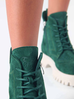 Ботинки EDART 338.1541 be. Зеленый замша/байка - Ed'art фото 16