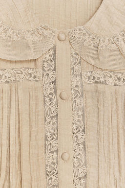 EMBROIDERED PETER PAN COLLAR SHIRT - Zara фото 4
