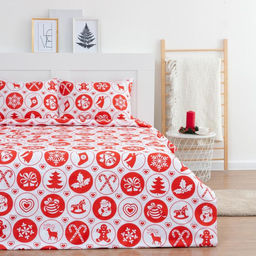 Постельное белье LoveLife дуэт  New Year's gifts 143*215см-2шт,240*225см,50*70см-2шт