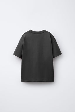 CAMISETA HEAVY WEIGHT TEXTO / Gris antracita - Zara фото 2