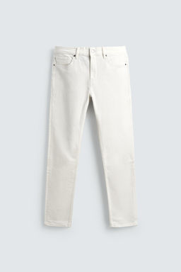 JEANS SLIM FIT B?SICO / Blanco roto - Zara фото 8