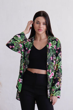 Рубашка с тропическим принтом