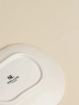 Тарелка SL Home «Осенний бриз», 20.3×20×3.5 см, доломит, белая