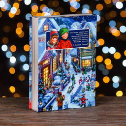 Цена за 5 шт. Подарочная коробка Книга Новогодние истории, 15,8 х 4 х 22 см - Simaland фото 2