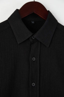 Siyah Regular Erkek Gomlek TMNAW26GO00004 - Trendyolmilla фото 7