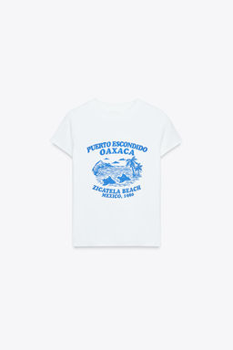 T-SHIRT WITH TEXT PRINT - Zara фото 21