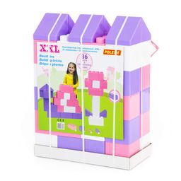 Конструктор строительный XXL, 36 элементов (v2) + соединитель (30 элементов) - Полесье фото 7