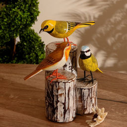 Сувенир "Три птички" дерево 20х15х27 см