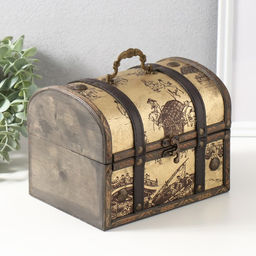 Шкатулка для украшений «Сундук. Ярмарка», дерево, 20×15×15.5 см