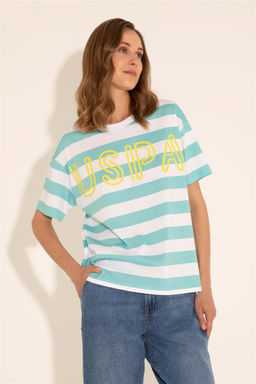 U. S. Polo Assn / Женская мятная футболка с круглым вырезом - U.s. polo assn фото 9