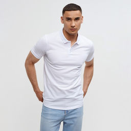 Футболка поло мужская MINAKU REGULAR FIT: белая, р-р 44