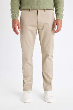 Прямые брюки-чинос из парусины - Defacto фото 4