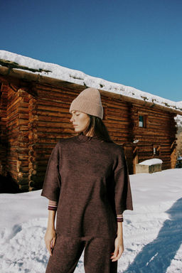 HIGH NECK PIQU_ T-SHIRT - Zara фото 9