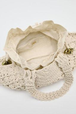 CROCHET SHELL BAG - Zara фото 5