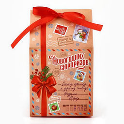 Цена за 5 шт. Упаковка для кондитерских изделий «Новогодних сюрпризов», 8×10×16 см