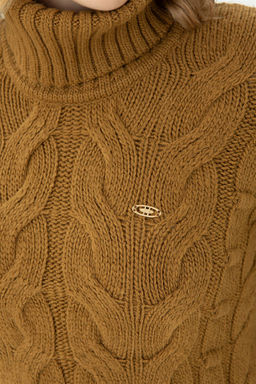 Женский легкий свитер с водолазкой цвета хаки - U.s. polo assn фото 14