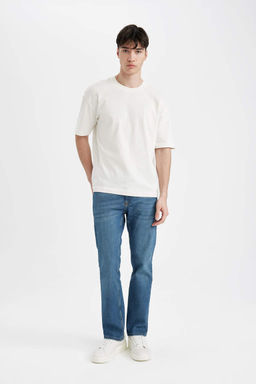 Джинсовые брюки Sergio Regular Fit Normal Mold с нормальной талией и зауженными штанинами - Defacto фото 2