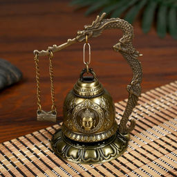 Колокол - гонг металл настольный «Будда», d=4.8 см, 11.2×9.5×9.5 см