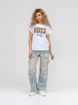 Футболка женская, цвет белый