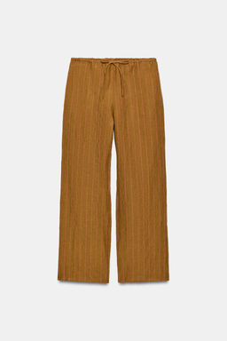 PANTAL?N RAYAS 100% LINO / rayas