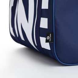 Сумка спортивная на молнии TEXTURA, с подкладкой, длинный ремень, маленький размер, с акцентным принтом, синяя