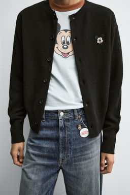 MICKEY MOUSE PATCH CARDIGAN HARRY LAMBERT FOR ZARA X DISNEY  фото 4