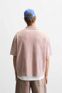 WASHED BOUCLE KNIT POLO SHIRT - Zara фото 3